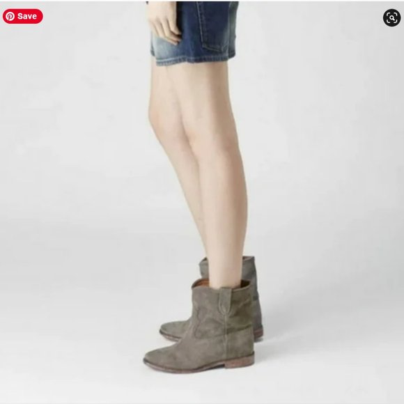 Isabel Marant Crisi Gray Suede Ankle Boots FR 40 US 10 - Picture 2 of 16